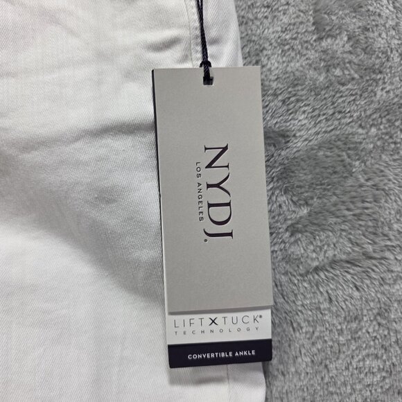 NYDJ Jeans Womens 4 Optic White Alina Convertible Ankle Lift Tuck Stretch Denim - Picture 5 of 16